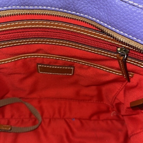 Dooney & Bourke Lexington Blue Pebbled Leather Tote Shoulder Bag - Picture 12 of 16